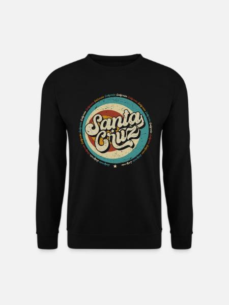 Santa Cruz California vintage retro Surfing Stadt - Unisex Pullover - Schwarz