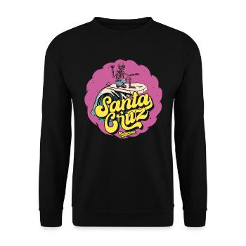 Santa Cruz Californie vintage rétro surfing ville - Sweat-shirt Unisexe - noir - Devant - Alina (178cm) & Michal (187cm)
