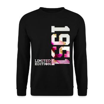 75TH BIRTHDAY 75TH ANNIVERSARY LIMITED EDITION 1951 - Unisex Sweatshirt - black - Front - Alina (178cm) & Michal (187cm)