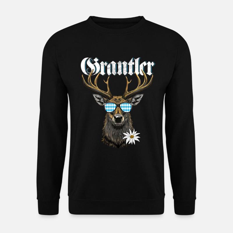 Grantler Bayern Grantln Tracht Bayern Grantln - Unisex Pullover - Schwarz