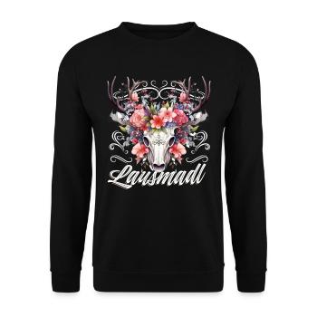 Lausmadl Mädchen Damen Trachtenshirt Kind Madl - Unisex Pullover - Schwarz - Vorne - Alina (178cm) & Michal (187cm)