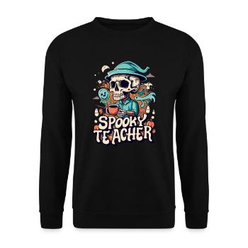 Lehrer Halloween - Unisex Pullover - Schwarz - Vorne - Alina (178cm) & Michal (187cm)