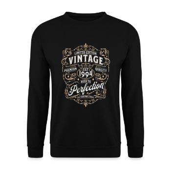 Millésime 1994 Anniversaire Légendaire Depuis 1994 - Sweat-shirt Unisexe - noir - Devant - Alina (178cm) & Michal (187cm)
