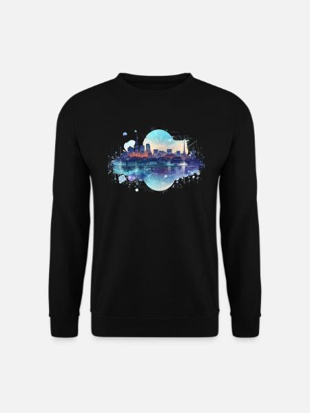 Digital City - Unisex Pullover - Schwarz