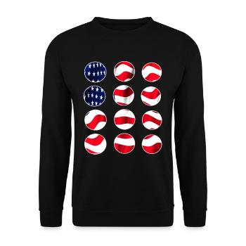 Drapeau américain | american flag - Sweat-shirt Unisexe - noir - Devant - Alina (178cm) & Michal (187cm)