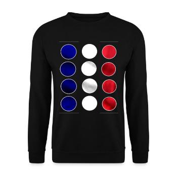 Drapeau français | french flag - Sweat-shirt Unisexe - noir - Devant - Alina (178cm) & Michal (187cm)