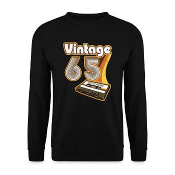 1965 Anniversaire né en 1965 Rétro Vintage - Sweat-shirt Unisexe - noir - Devant - Alina (178cm) & Michal (187cm)