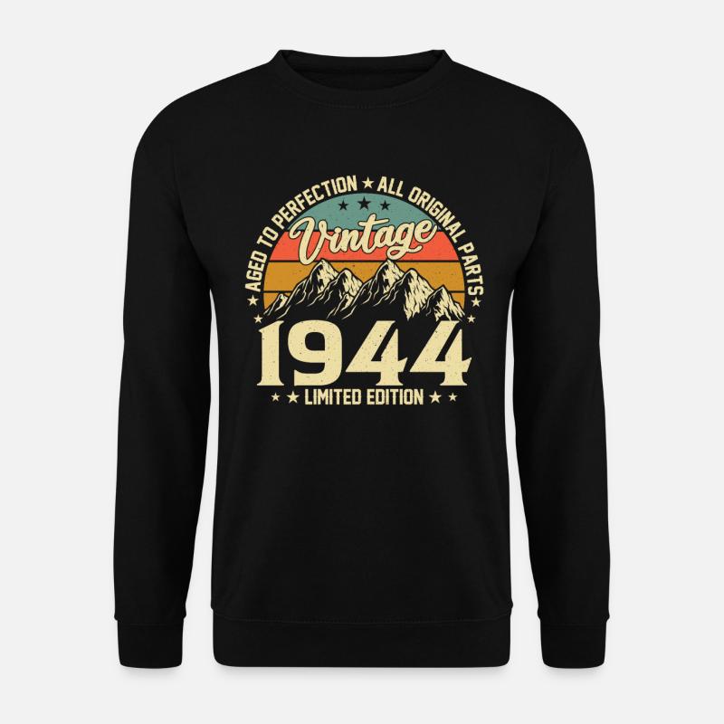 Zur Perfektion gereift 1944 Jahrgang zum 80-jährigen Jubiläum - Unisex Pullover - Schwarz