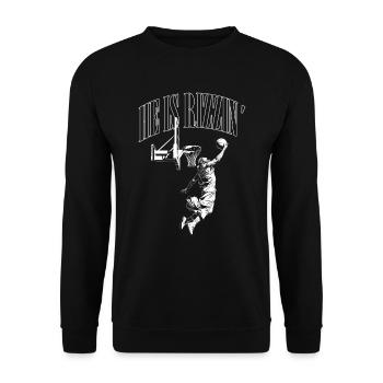 Il est Rizzin Jésus Dieu Résurrection Basket-ball - Sweat-shirt Unisexe - noir - Devant - Alina (178cm) & Michal (187cm)