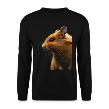 Hamster - Sweat-shirt Unisexe - noir - Devant - Alina (178cm) & Michal (187cm)