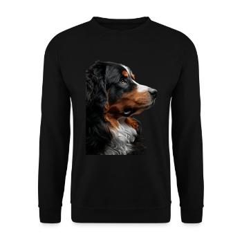 Bouvier bernois - Sweat-shirt Unisexe - noir - Devant - Alina (178cm) & Michal (187cm)