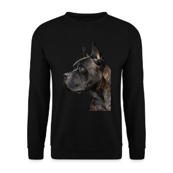 Cane corso - Sweat-shirt Unisexe - noir - Devant - Alina (178cm) & Michal (187cm)