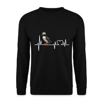 Macareux - Sweat-shirt Unisexe - noir - Devant - Alina (178cm) & Michal (187cm)