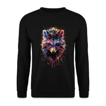 Hedgehog - Unisex Sweatshirt - black - Front - Alina (178cm) & Michal (187cm)