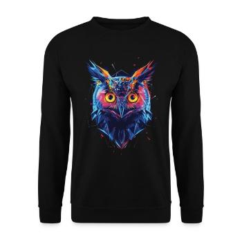 Hibou - Sweat-shirt Unisexe - noir - Devant - Alina (178cm) & Michal (187cm)