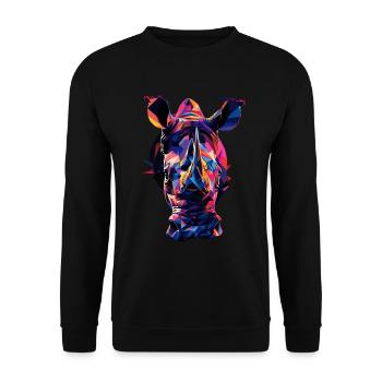 Nashorn - Unisex Pullover - Schwarz - Vorne - Alina (178cm) & Michal (187cm)