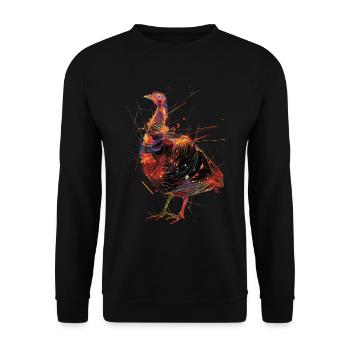 Truthahn - Unisex Pullover - Schwarz - Vorne - Alina (178cm) & Michal (187cm)