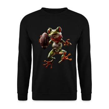 Grenouille - Sweat-shirt Unisexe - noir - Devant - Alina (178cm) & Michal (187cm)