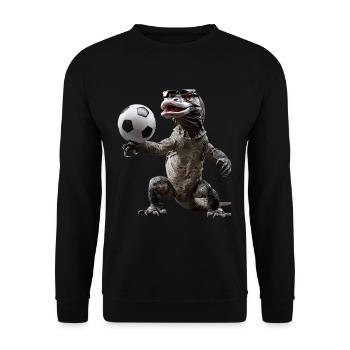 Komodowaran - Unisex Pullover - Schwarz - Vorne - Alina (178cm) & Michal (187cm)