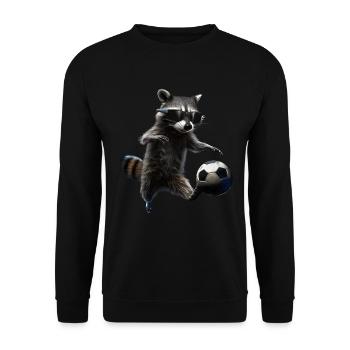 Raton laveur - Sweat-shirt Unisexe - noir - Devant - Alina (178cm) & Michal (187cm)