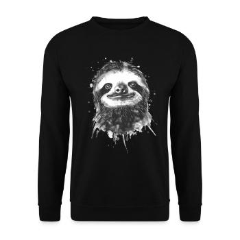 Sloth - Unisex Sweatshirt - black - Front - Alina (178cm) & Michal (187cm)