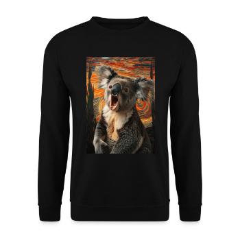 Koala - Unisex Sweatshirt - black - Front - Alina (178cm) & Michal (187cm)