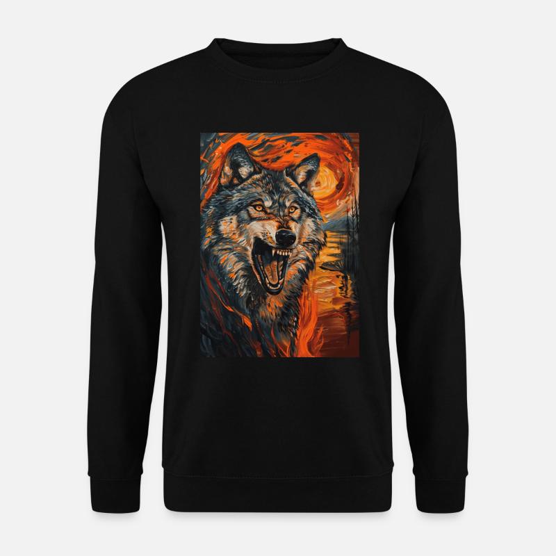 Wolf - Unisex Sweatshirt - black