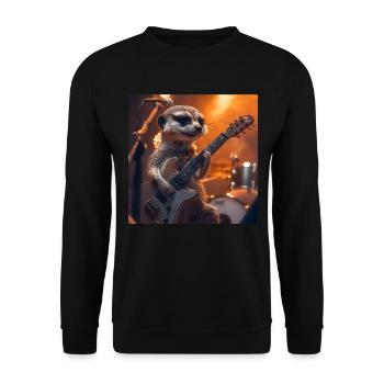 Suricate - Sweat-shirt Unisexe - noir - Devant - Alina (178cm) & Michal (187cm)