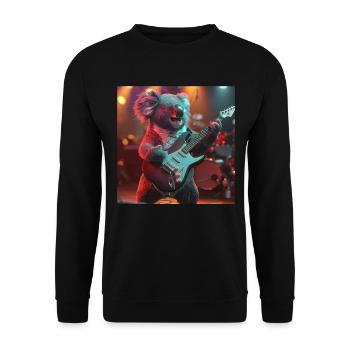 Koala - Unisex Sweatshirt - black - Front - Alina (178cm) & Michal (187cm)