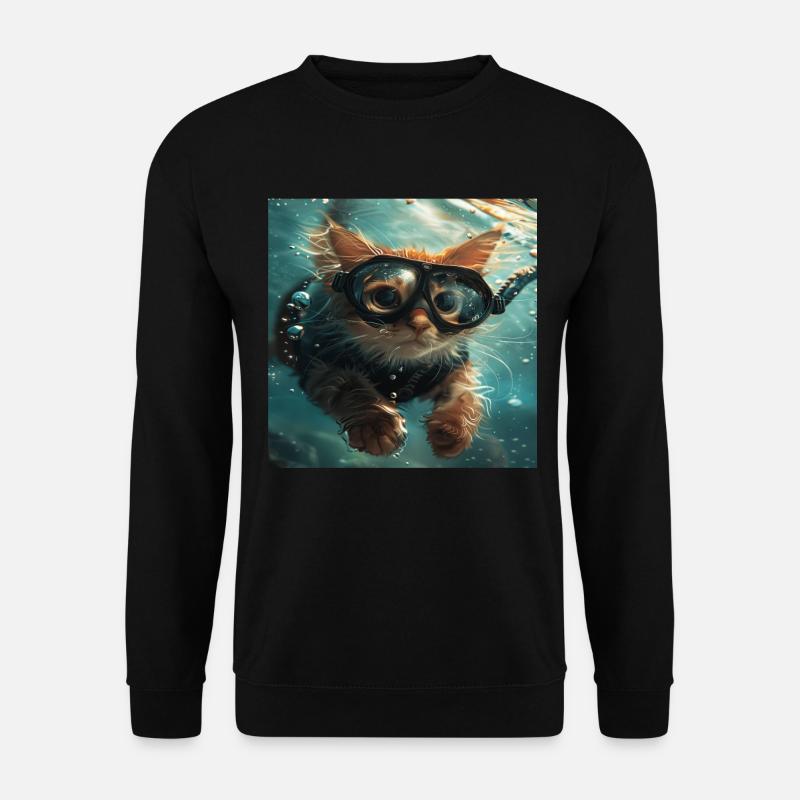 Cat - Unisex Sweatshirt - black