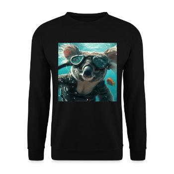 Koala - Unisex Sweatshirt - black - Front - Alina (178cm) & Michal (187cm)