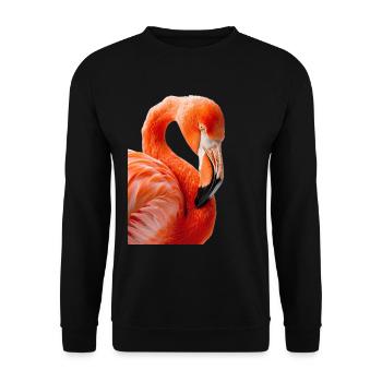 Flamingo - Unisex Sweatshirt - black - Front - Alina (178cm) & Michal (187cm)