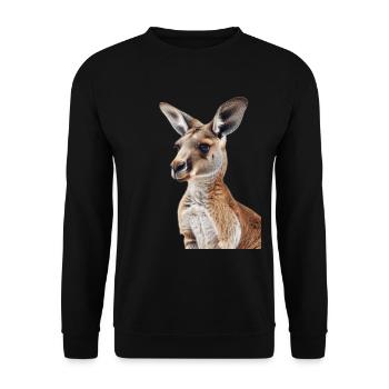 Kangaroo - Unisex Sweatshirt - black - Front - Alina (178cm) & Michal (187cm)