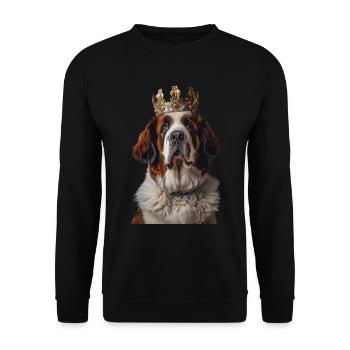 Saint Bernard - Unisex Sweatshirt - black - Front - Alina (178cm) & Michal (187cm)