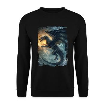 Cerf-volant - Sweat-shirt Unisexe - noir - Devant - Alina (178cm) & Michal (187cm)