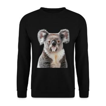 Koala - Unisex Sweatshirt - black - Front - Alina (178cm) & Michal (187cm)