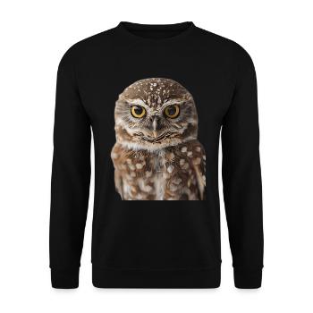 Hibou - Sweat-shirt Unisexe - noir - Devant - Alina (178cm) & Michal (187cm)