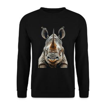 Nashorn - Unisex Pullover - Schwarz - Vorne - Alina (178cm) & Michal (187cm)