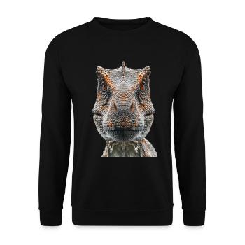 T-Rex - Unisex Pullover - Schwarz - Vorne - Alina (178cm) & Michal (187cm)