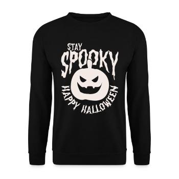 Citrouille d’Halloween - Sweat-shirt Unisexe - noir - Devant - Alina (178cm) & Michal (187cm)