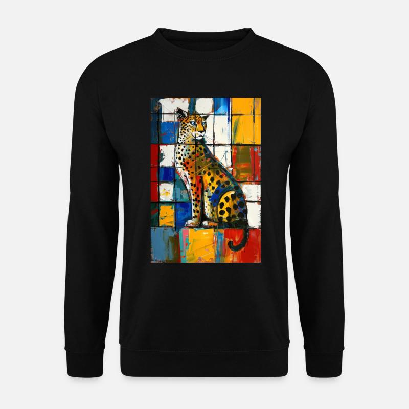 Léopard - Sweat-shirt Unisexe - noir