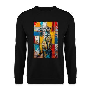 Suricate - Sweat-shirt Unisexe - noir - Devant - Alina (178cm) & Michal (187cm)