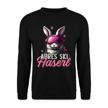 Après Ski Bunny Skier Après Ski Party Women - Unisex Sweatshirt - black - Front - Alina (178cm) & Michal (187cm)