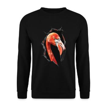 Flamingo - Unisex Pullover - Schwarz - Vorne - Alina (178cm) & Michal (187cm)