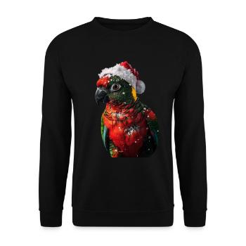 Perroquet - Sweat-shirt Unisexe - noir - Devant - Alina (178cm) & Michal (187cm)