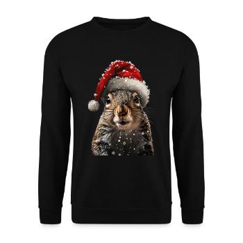 Squirrel - Unisex Sweatshirt - black - Front - Alina (178cm) & Michal (187cm)