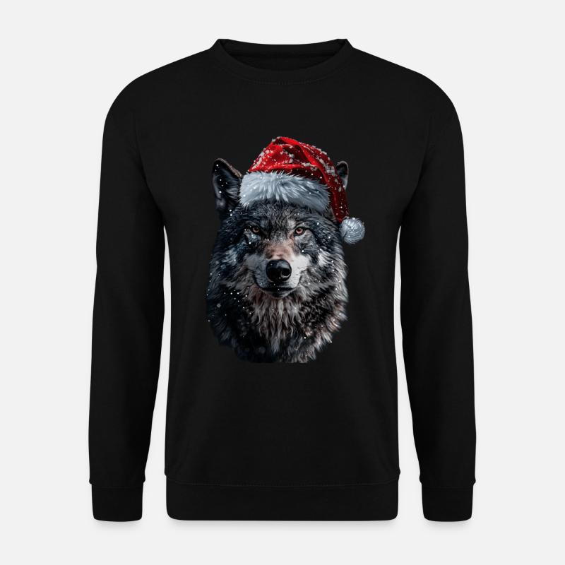 Wolf - Unisex Pullover - Schwarz