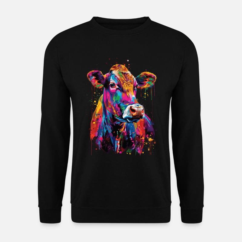 Kuh - Unisex Pullover - Schwarz