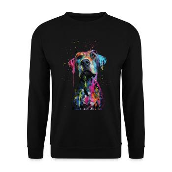 Chien - Sweat-shirt Unisexe - noir - Devant - Alina (178cm) & Michal (187cm)