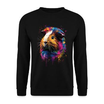 cobaye - Sweat-shirt Unisexe - noir - Devant - Alina (178cm) & Michal (187cm)